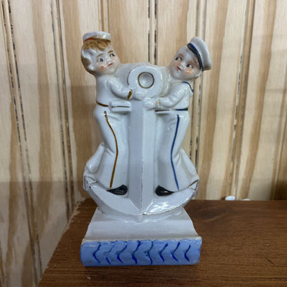 TWO SAILORS TOOTHBRUSH HOLDER/WALL MOUNT OR STAND ALONE JAPAN