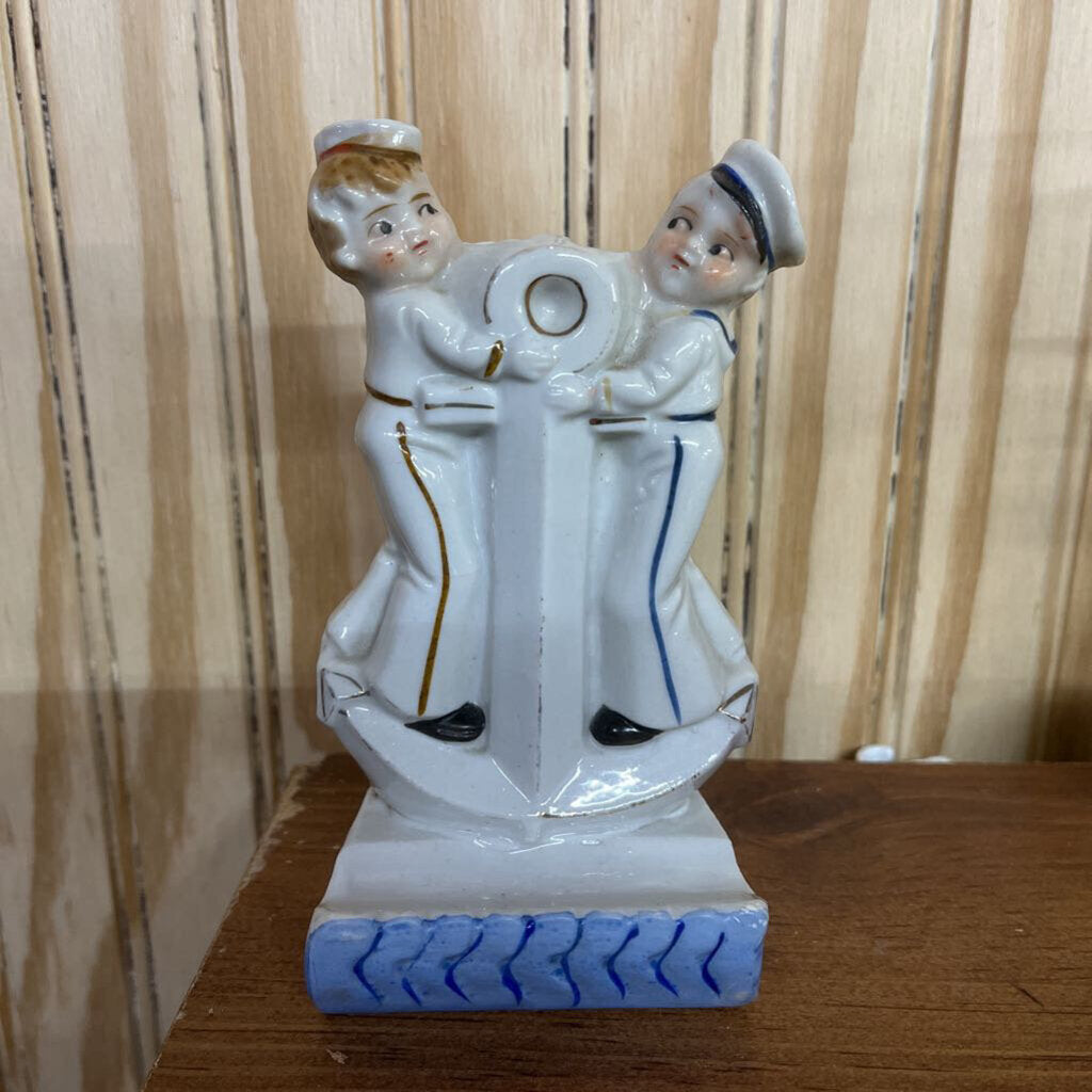 TWO SAILORS TOOTHBRUSH HOLDER/WALL MOUNT OR STAND ALONE JAPAN