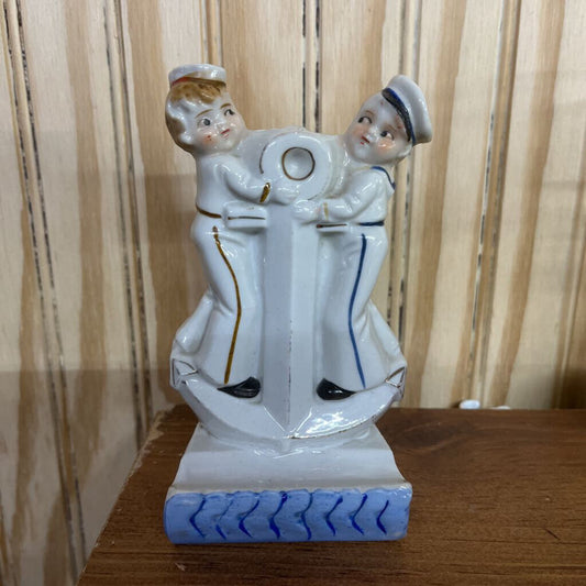 TWO SAILORS TOOTHBRUSH HOLDER/WALL MOUNT OR STAND ALONE JAPAN
