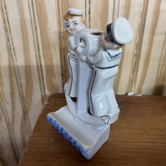 TWO SAILORS TOOTHBRUSH HOLDER/WALL MOUNT OR STAND ALONE JAPAN