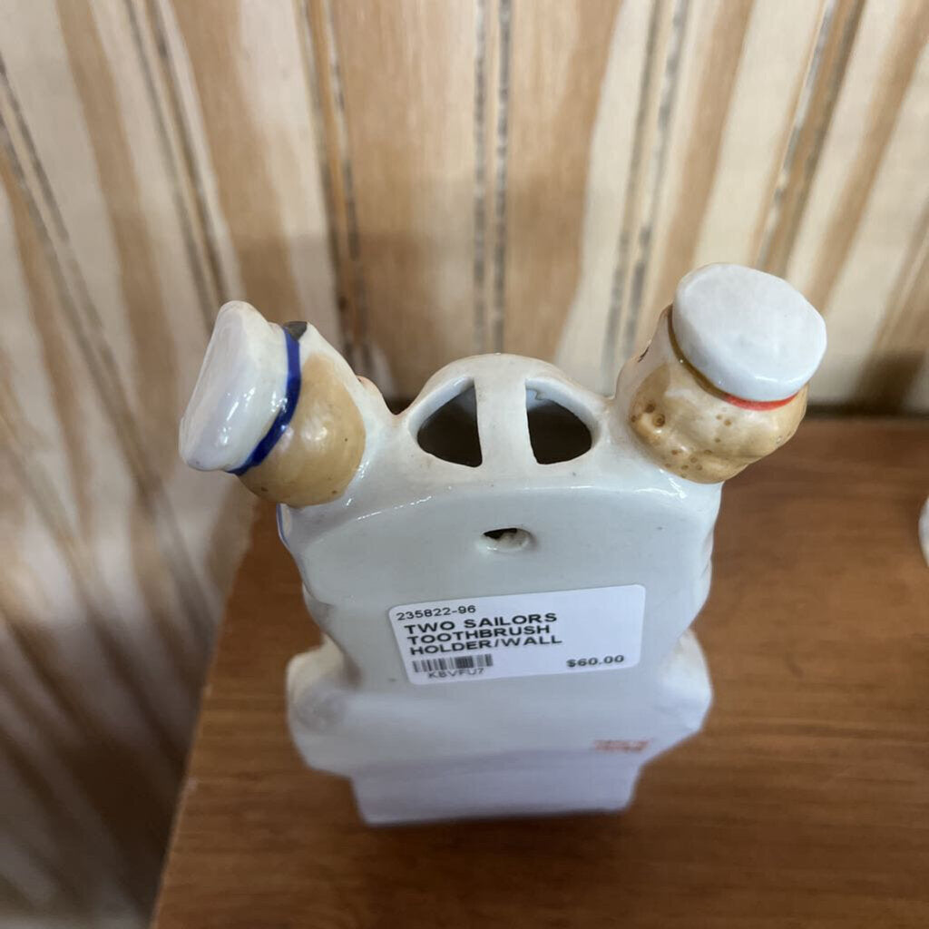 TWO SAILORS TOOTHBRUSH HOLDER/WALL MOUNT OR STAND ALONE JAPAN