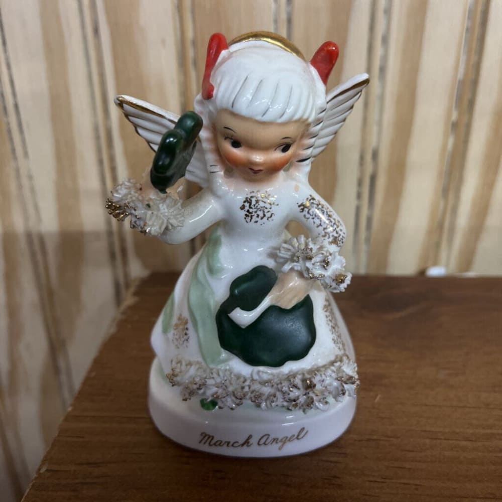 NAPCO MARCH BIRTHDAY MONTH ANGEL WITH SPAGHETTI TRIM JAPAN