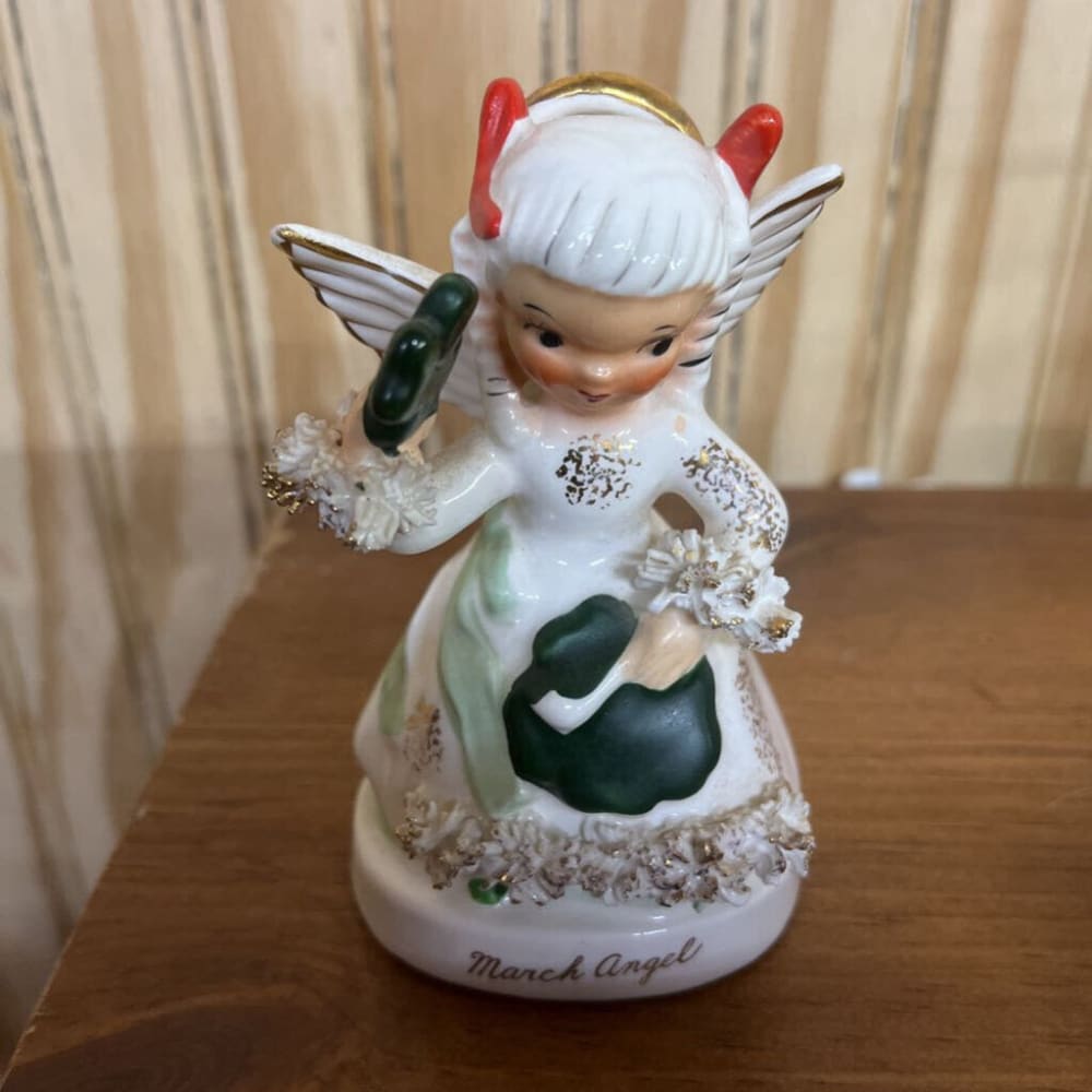 NAPCO MARCH BIRTHDAY MONTH ANGEL WITH SPAGHETTI TRIM JAPAN