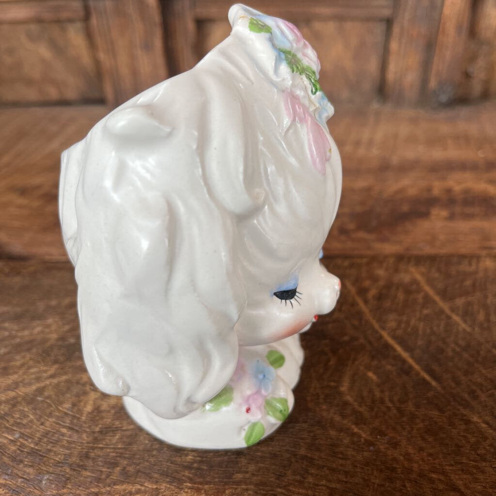 VINTAGE PUPPY DOG HEAD VASE (AS IS)