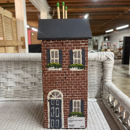 PAINTED BRICK MATCH HOLDER