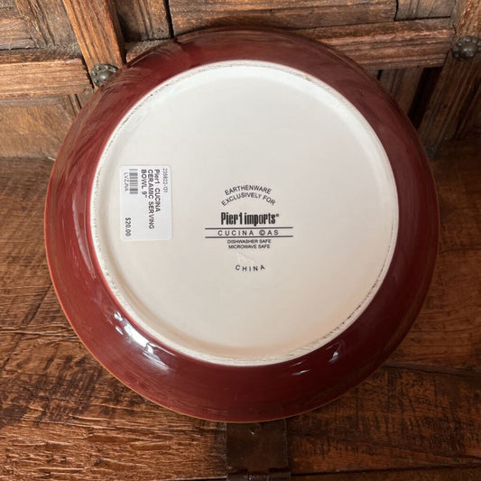 Pier1 CUCINA CERAMIC SERVING BOWL 9"
