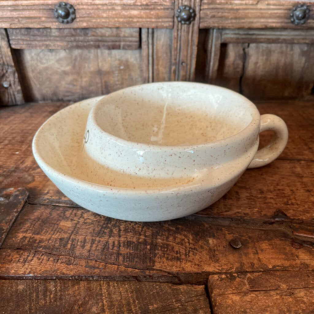 SMOOTH SOUP AND CRACKER BOWL LOOP HANDLE