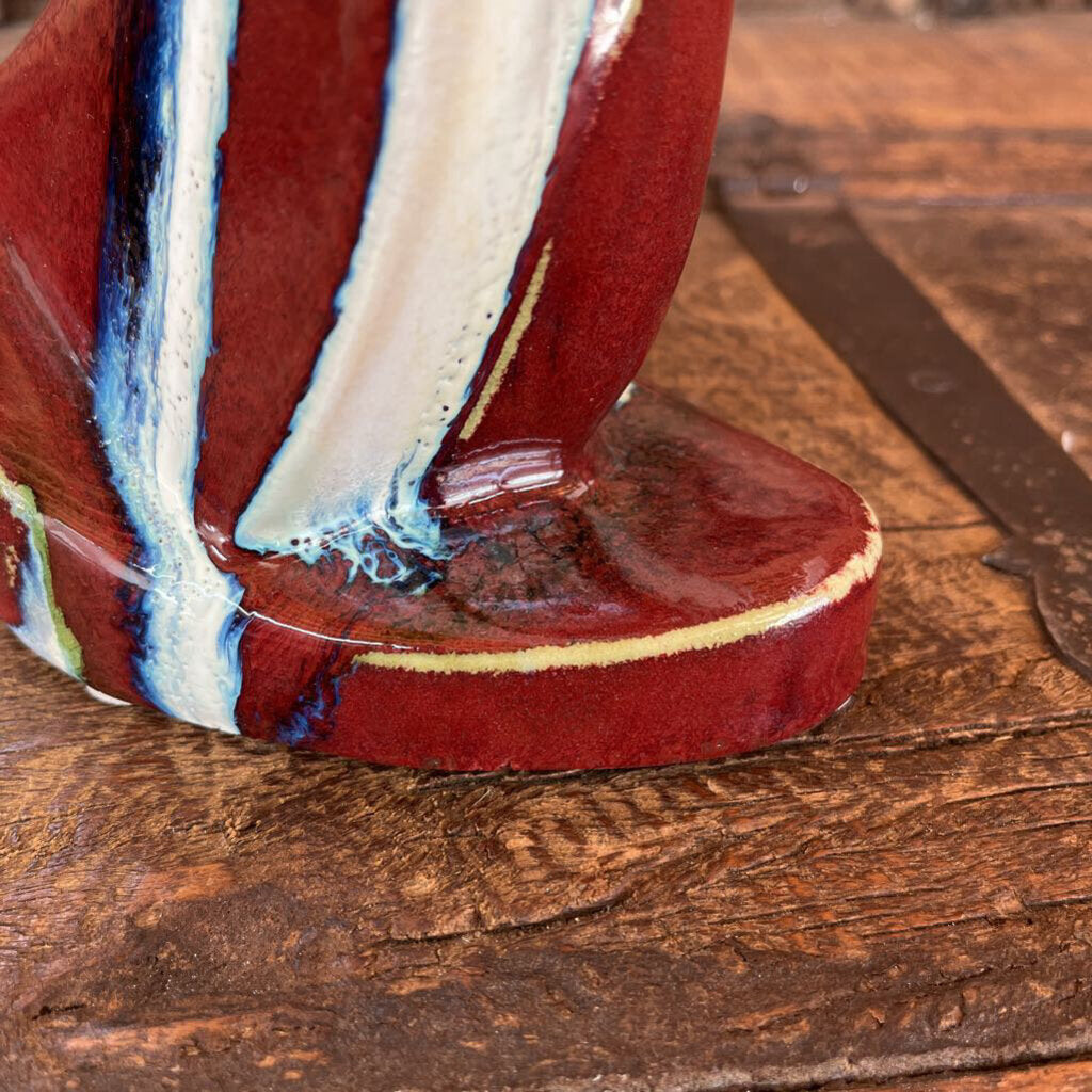 QUIRKY MARBLED CERAMIC VASE