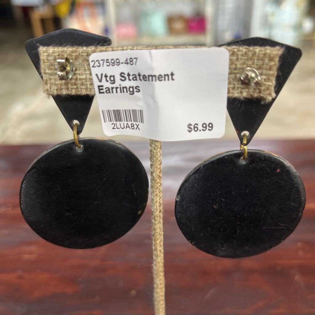 VINTAGE STATEMENT EARRINGS-Thriftique Marketplace