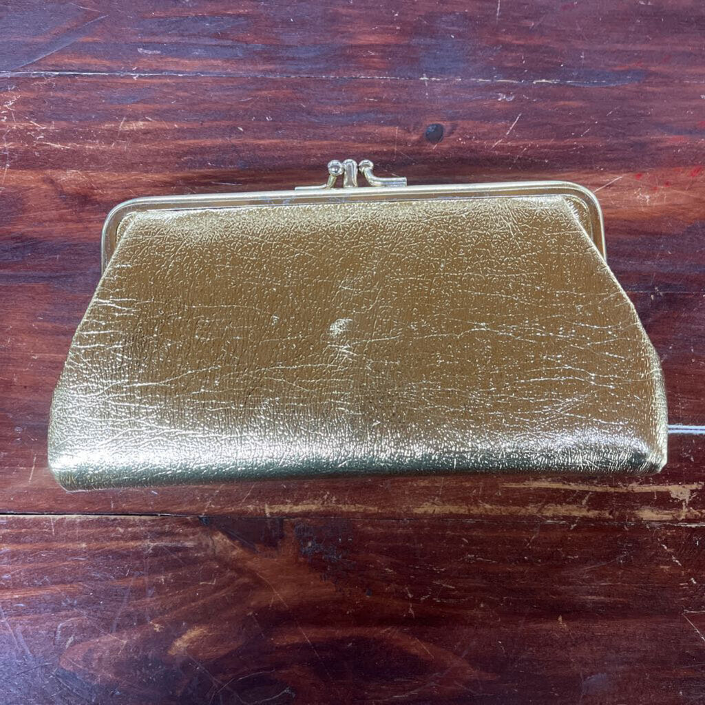 VINTAGE GOLD FOIL SMALL CLUTCH