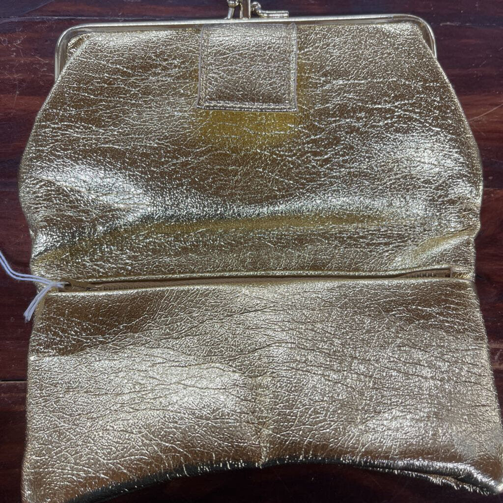 VINTAGE GOLD FOIL SMALL CLUTCH