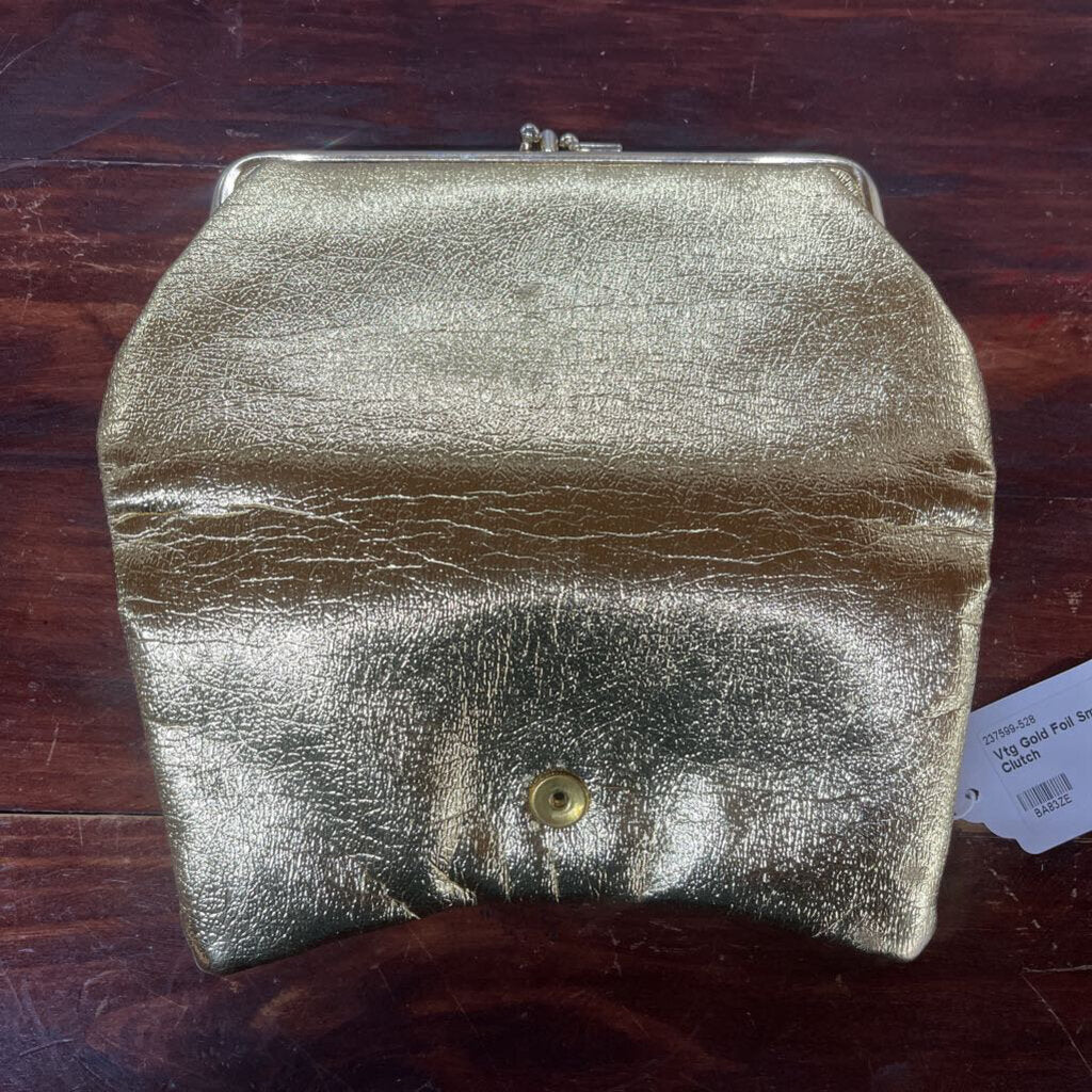 VINTAGE GOLD FOIL SMALL CLUTCH