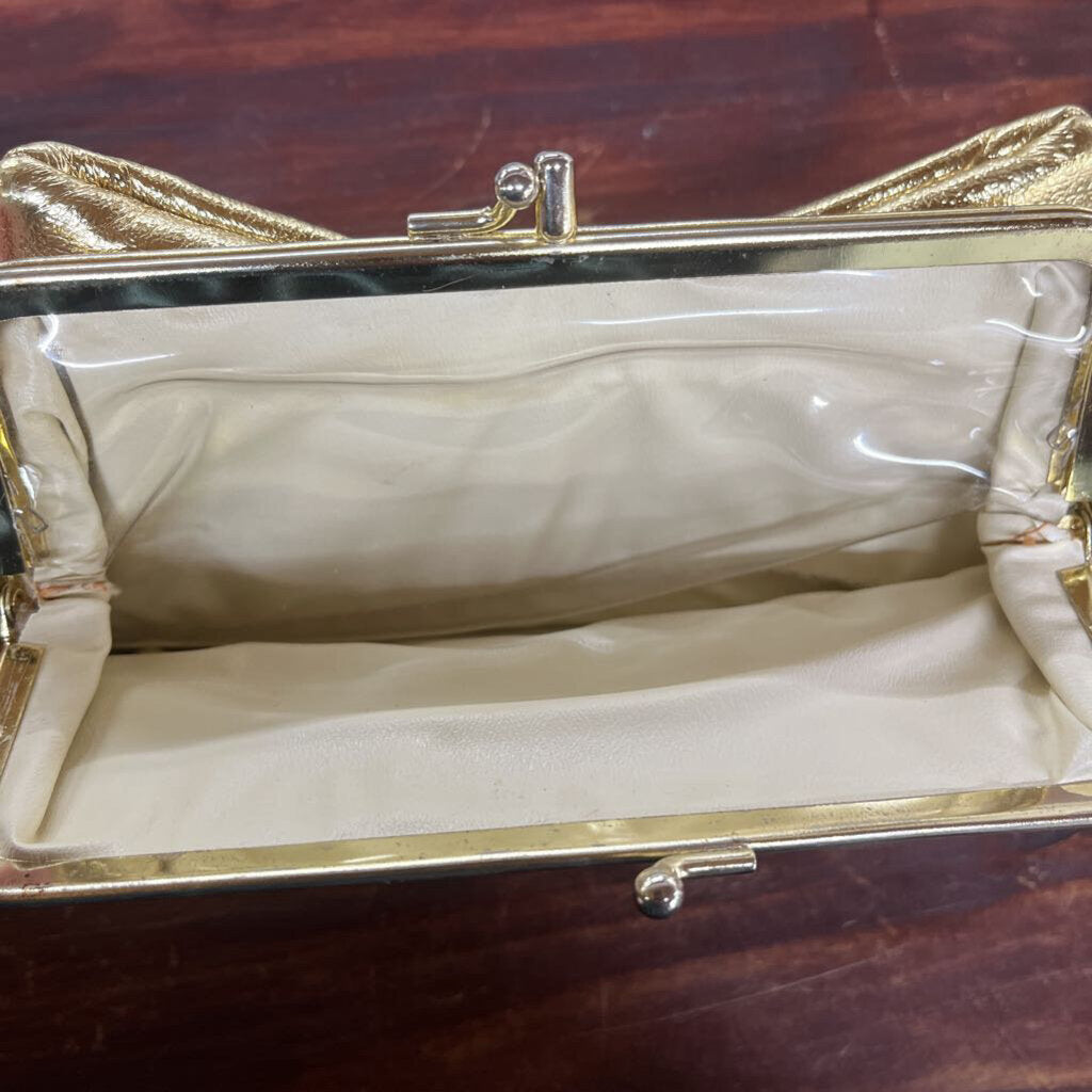 VINTAGE GOLD FOIL SMALL CLUTCH