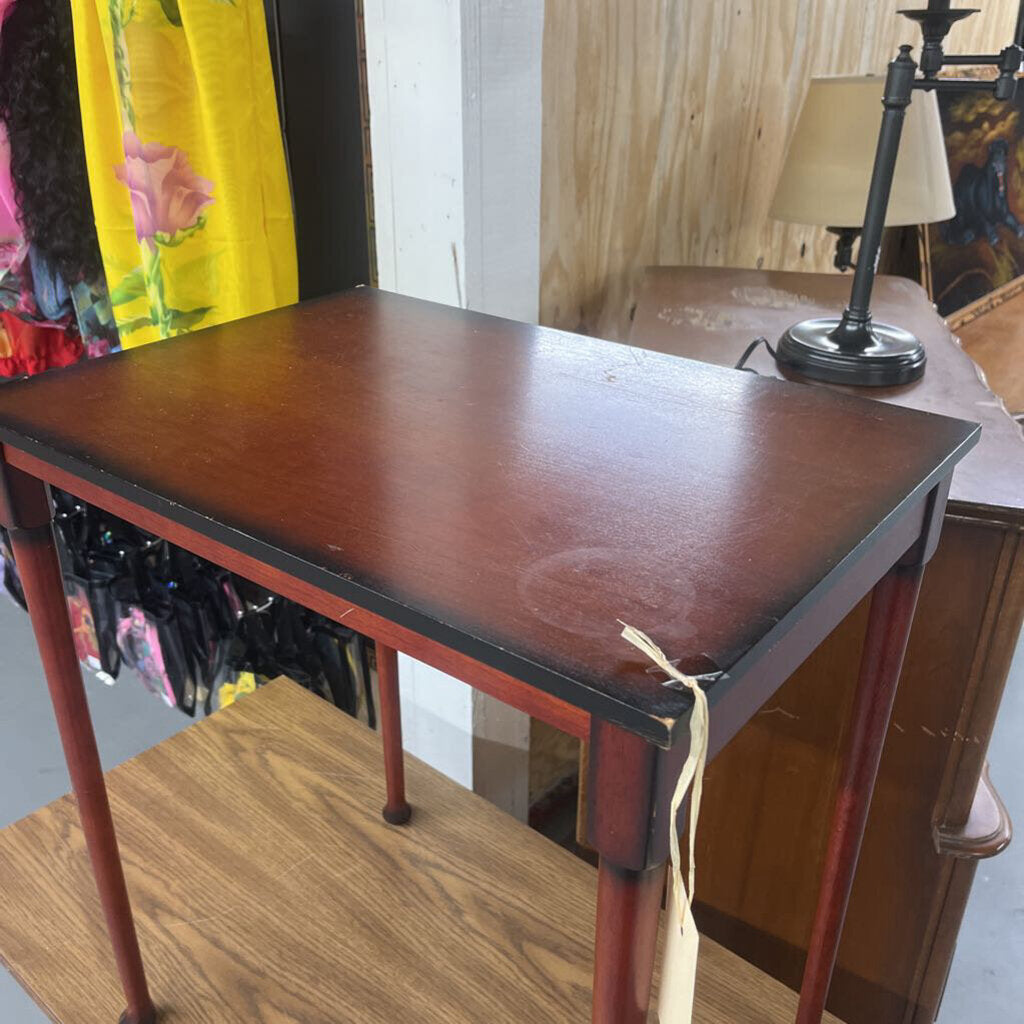 SMALL BROWN TABLE-Thriftique Marketplace