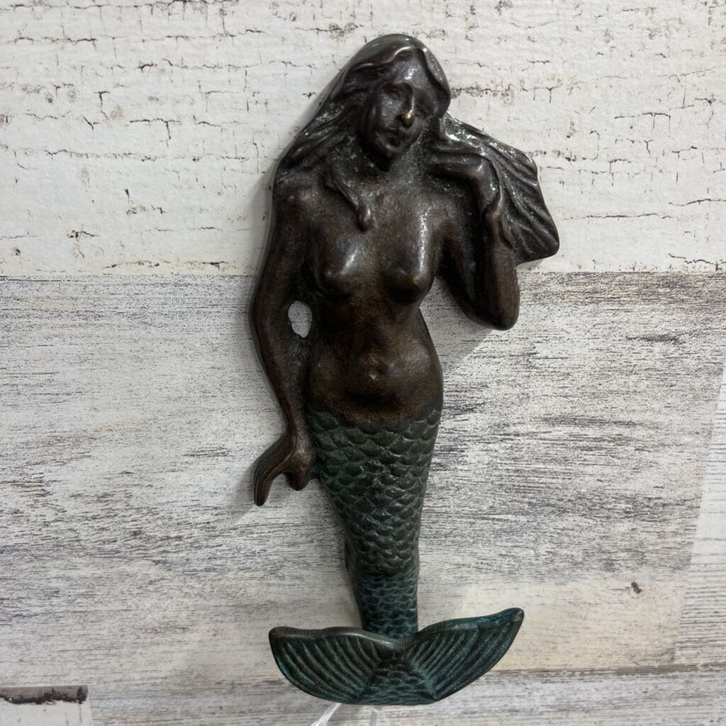 CAST IRON MERMAID WALL HOOD-Thriftique Marketplace