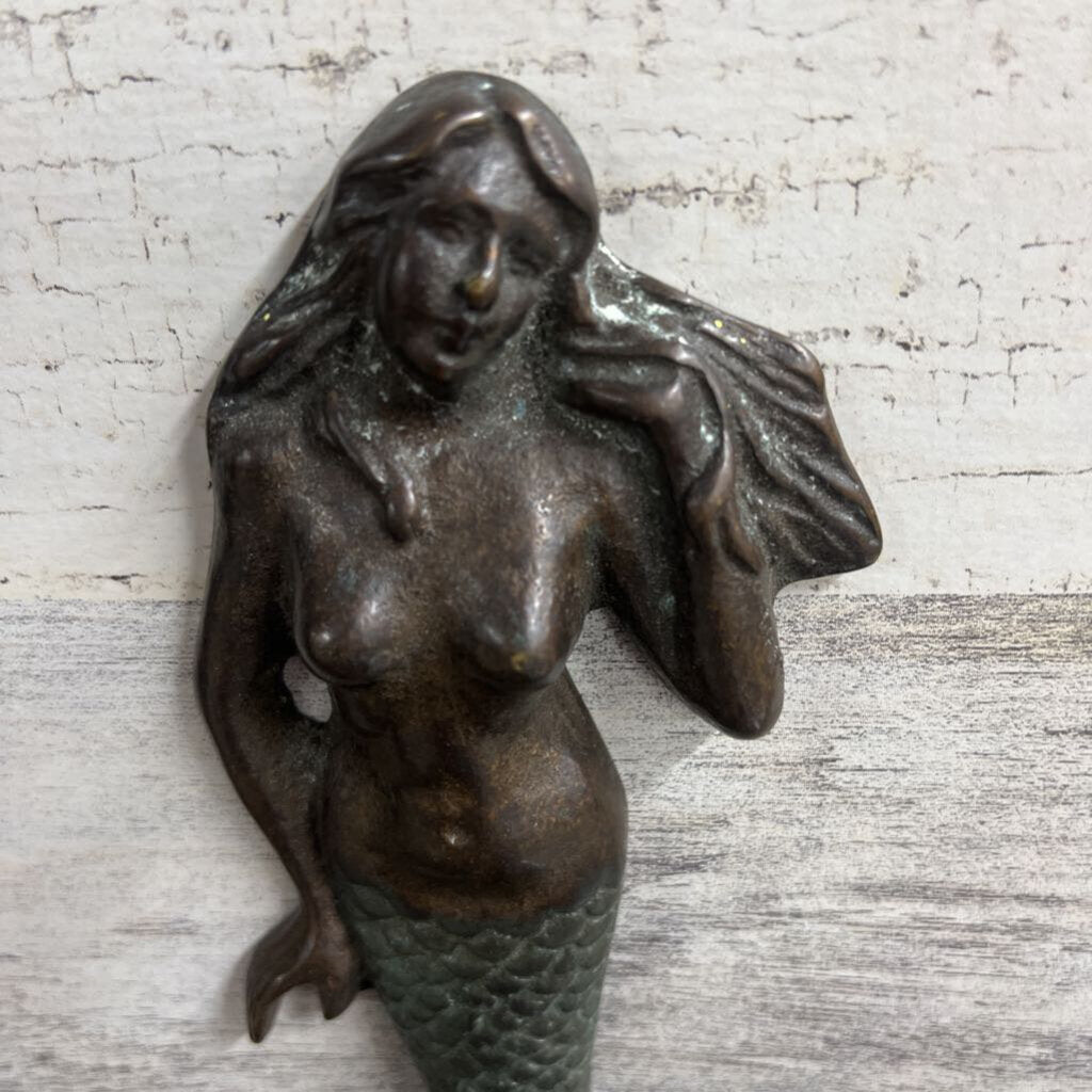 CAST IRON MERMAID WALL HOOD-Thriftique Marketplace