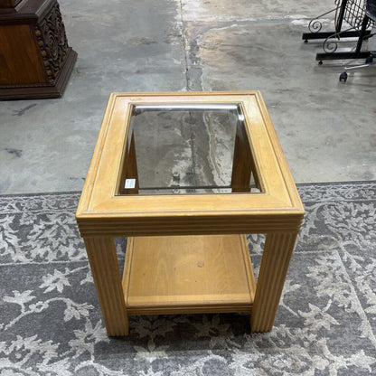 Rectangular Reed Table w/Glass Insert