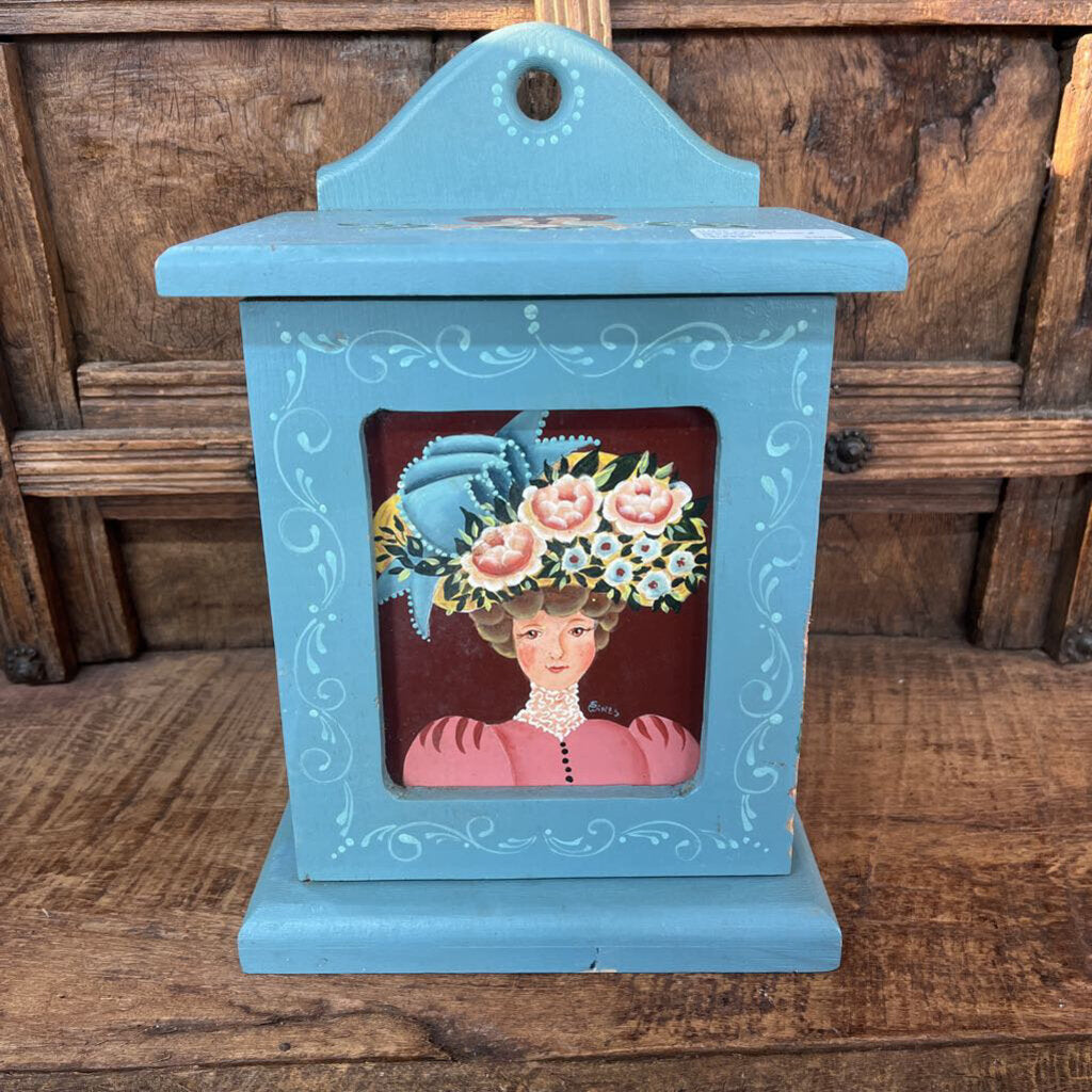 HAND PAINTED JEWELRY BOX WITH 2 DRAWERS-Thriftique Marketplace