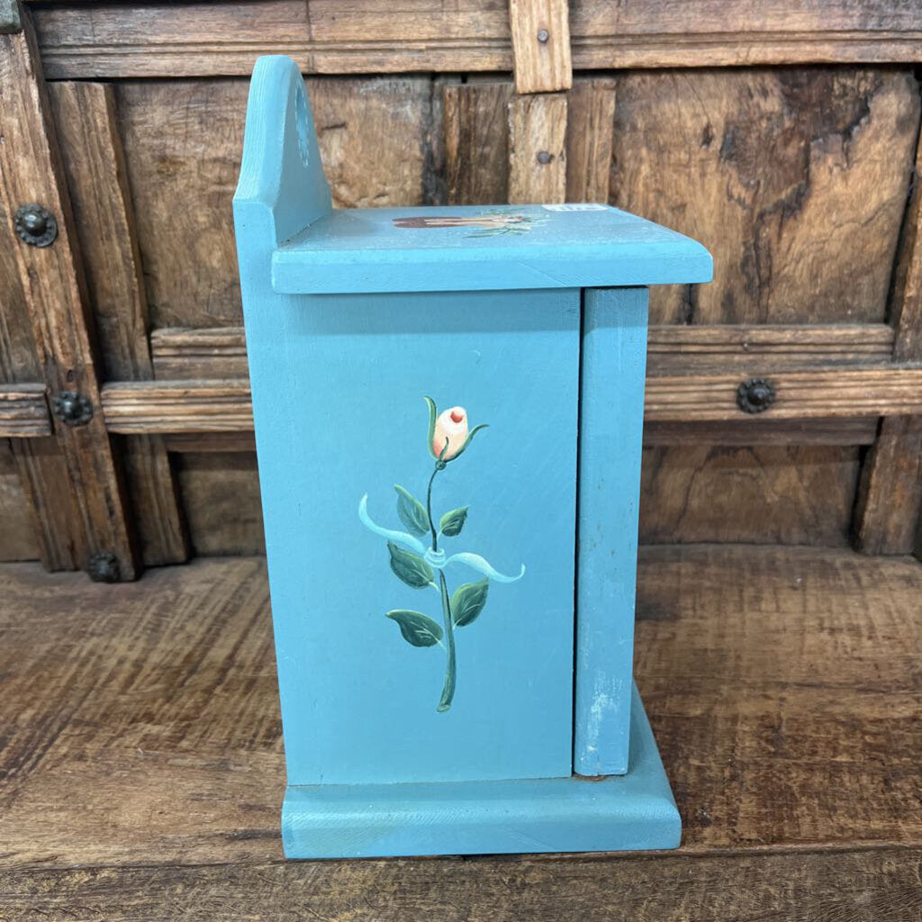 HAND PAINTED JEWELRY BOX WITH 2 DRAWERS-Thriftique Marketplace