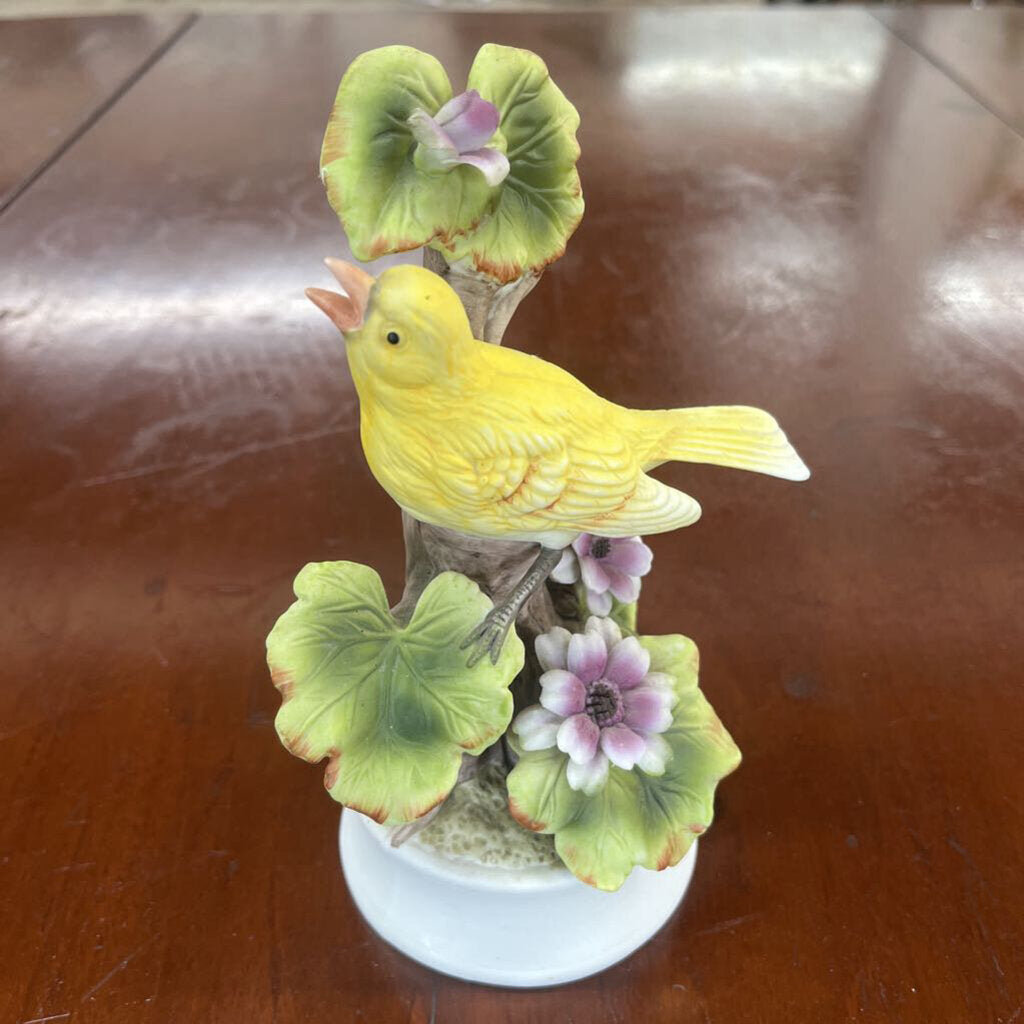 PORCELAIN BISQUE CANARY BIRD DECOR