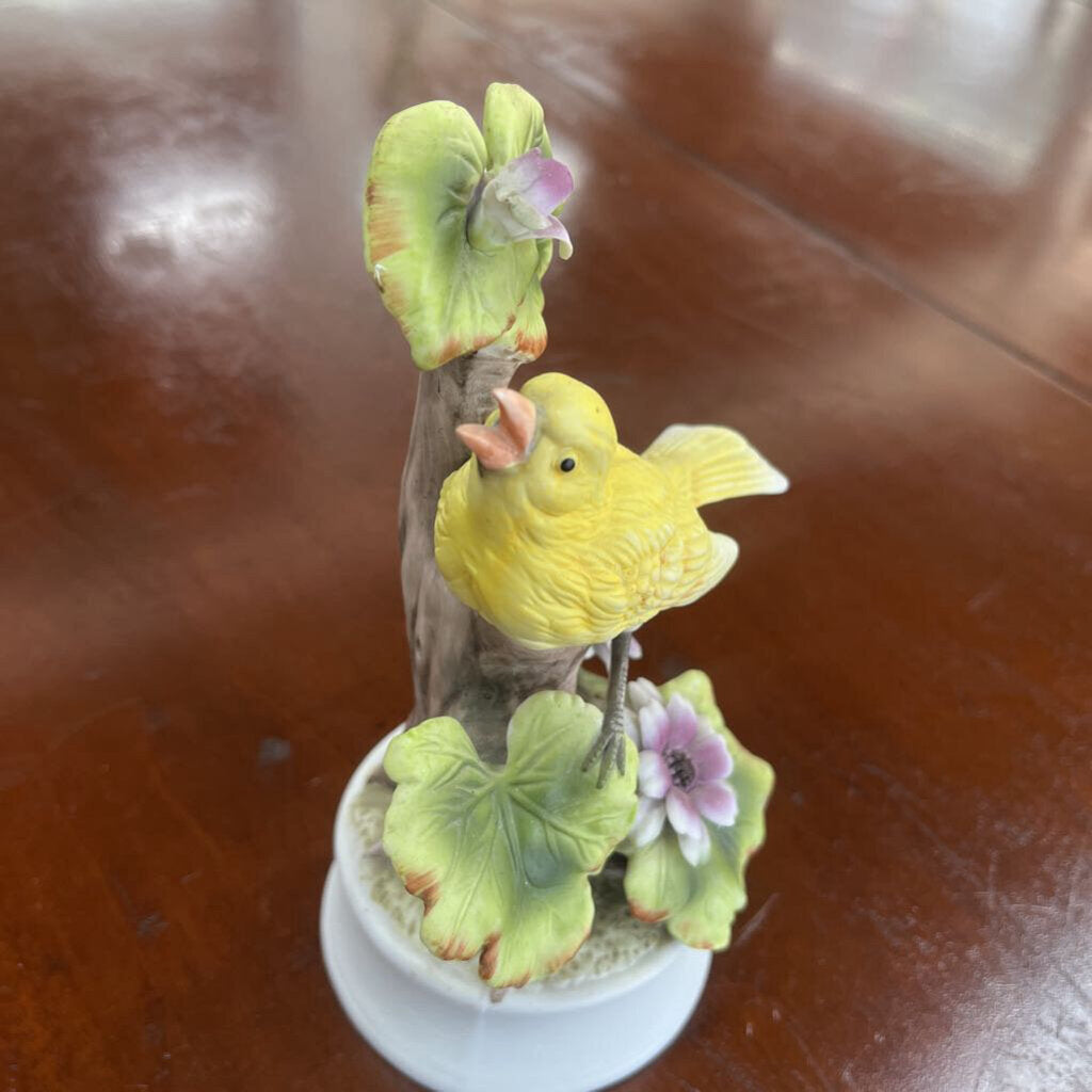 PORCELAIN BISQUE CANARY BIRD DECOR