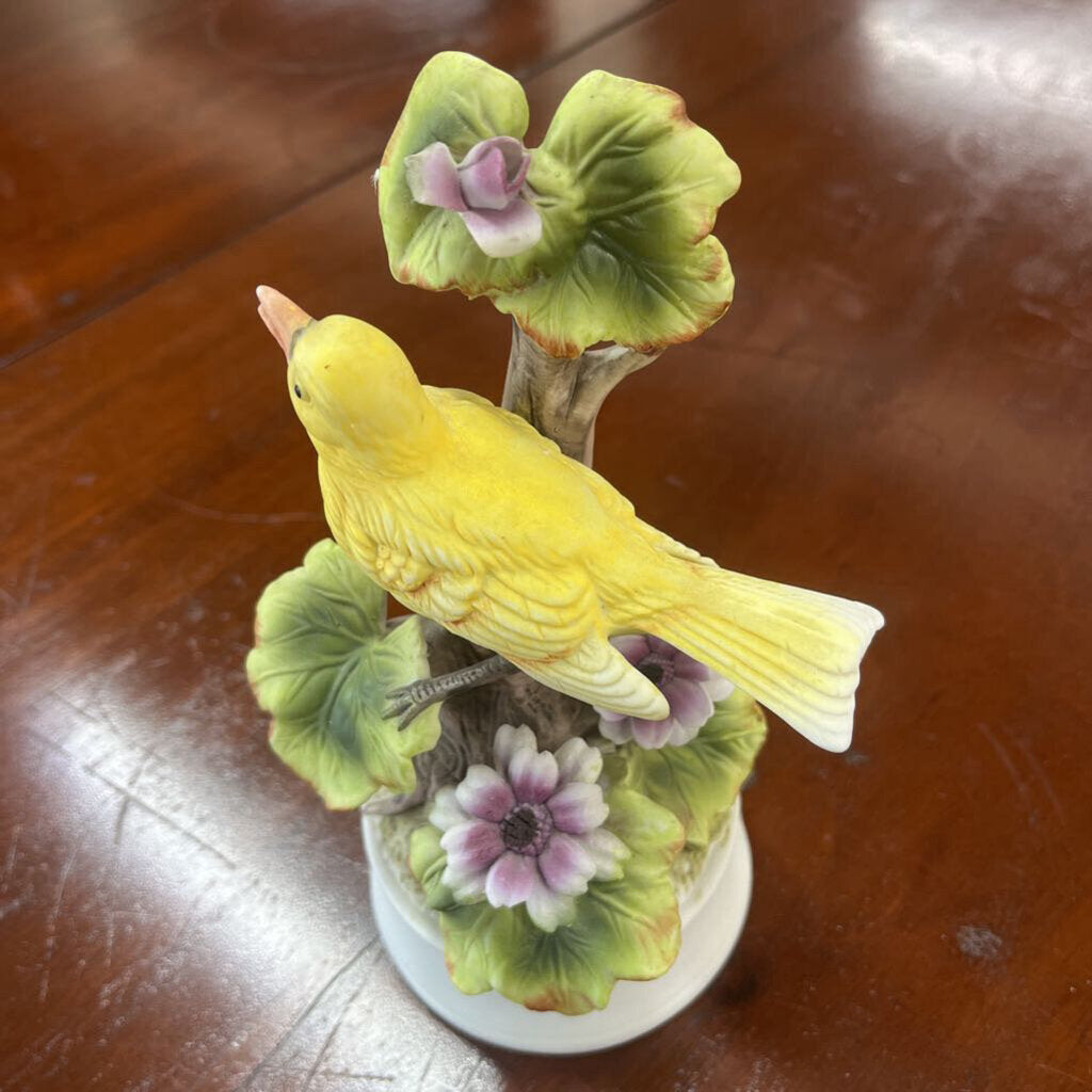 PORCELAIN BISQUE CANARY BIRD DECOR