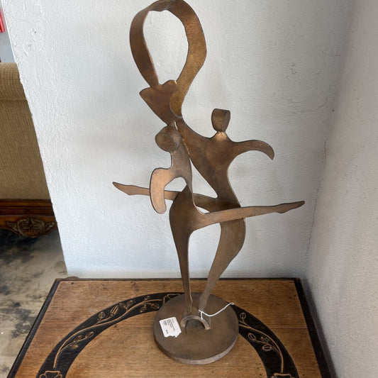 VINTAGE HAMMERED STEEL RIBBON DANCER SCULPTURE