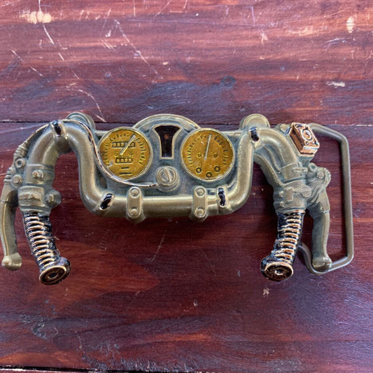 1980 BARON BUCKLES SOLID BRASS MOTORCYCLE BUCKLE