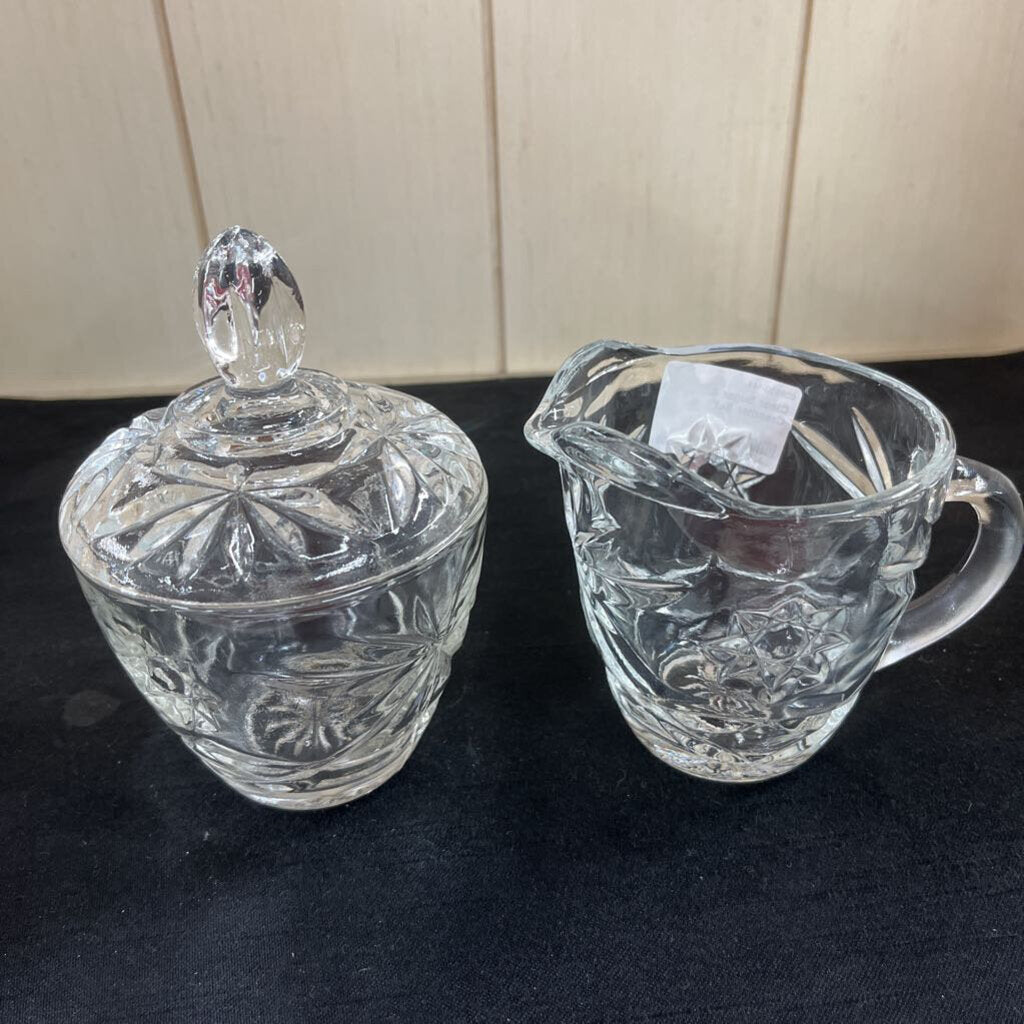 CLEAR SUGAR & CREAMER SET