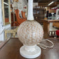 VTG MURANO GOLD FLAKE LAMP ON MARBLE W/ORIGINAL SHADE