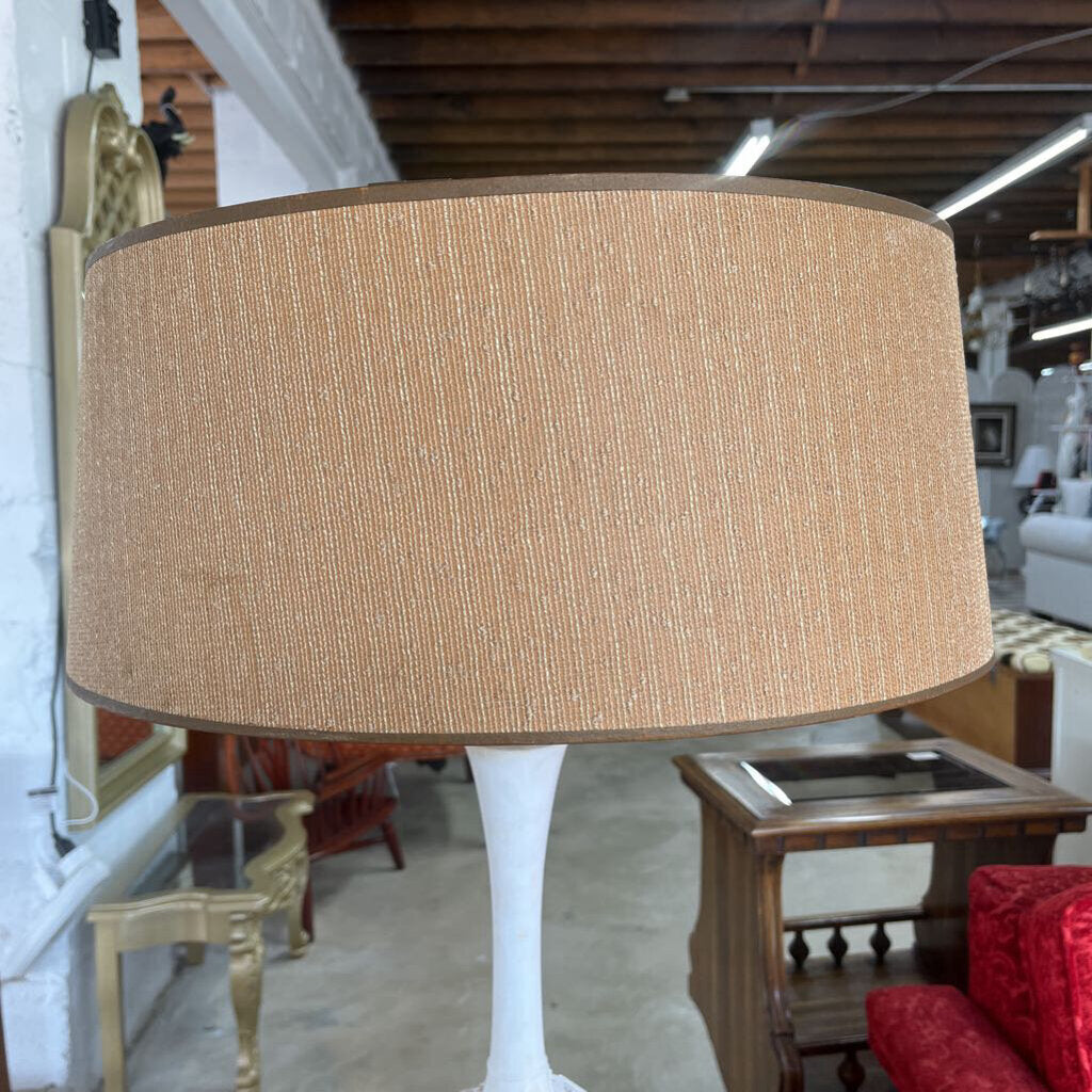 VTG MURANO GOLD FLAKE LAMP ON MARBLE W/ORIGINAL SHADE