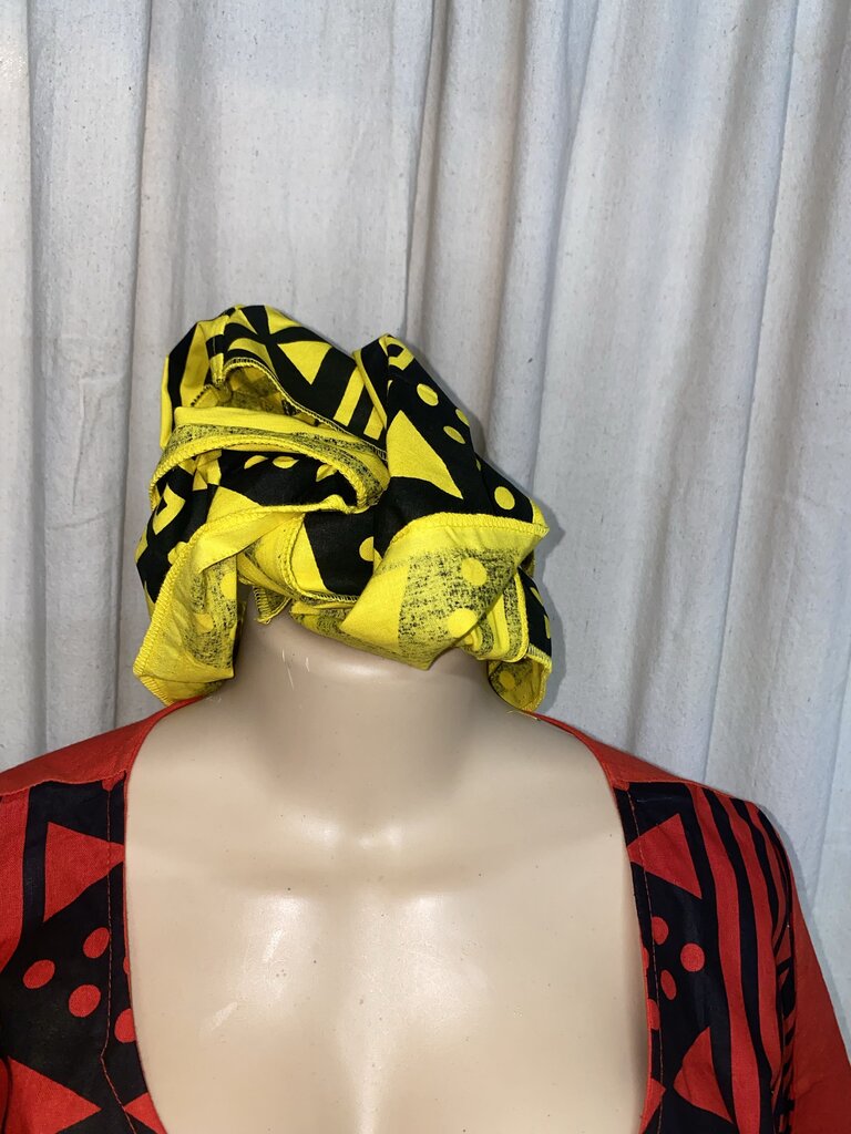 RASTA KAFTAN WITH MATCHING HEAD WRAP