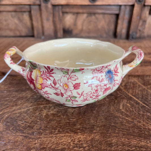 OLD JOHNSON BROS CHINTZ BULLION BOWL