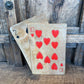 PLAYING CARD MOTIF TEAK SNACK TRAYS(12) AND SERVING TRAY