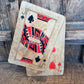 PLAYING CARD MOTIF TEAK SNACK TRAYS(12) AND SERVING TRAY