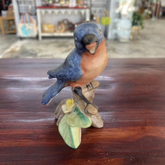 CERAMIC EASTERN BLUE BIRD FIGURINE