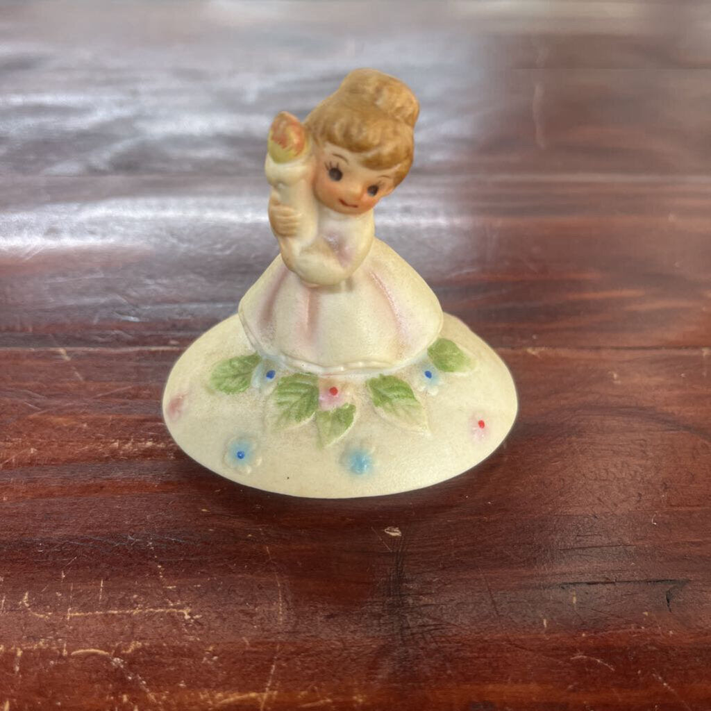 GIRL HOLDING TORCH PORCELAIN TRINKET BOX