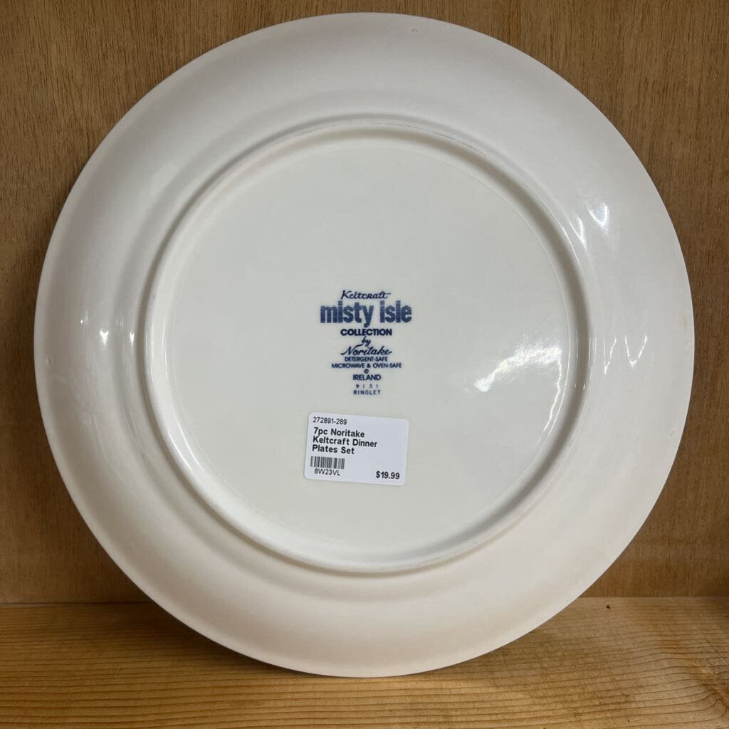 7PC NORITAKE KELTCRAFT DINNER PLATES SET