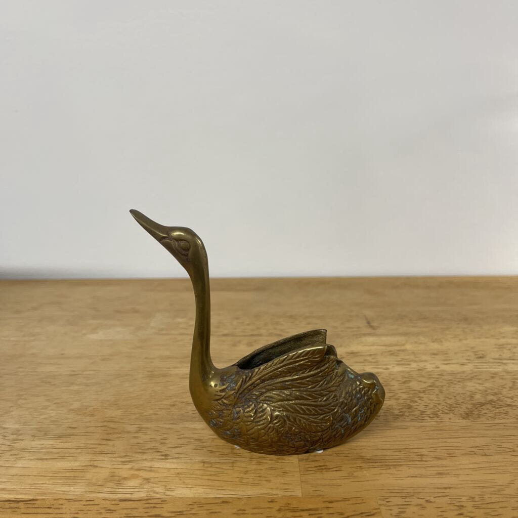 BRASS SWAN FIGURINE