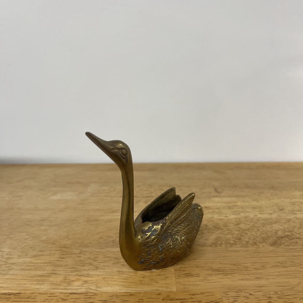 BRASS SWAN FIGURINE