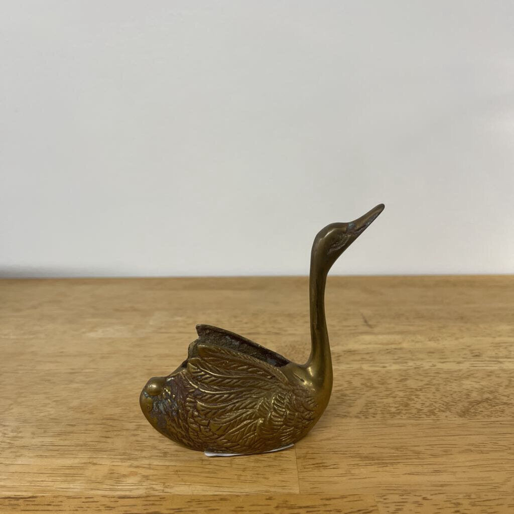 BRASS SWAN FIGURINE