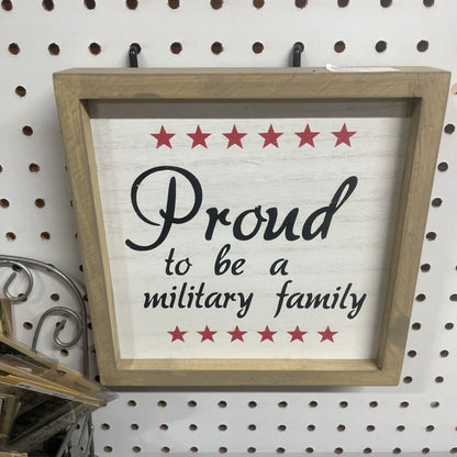 Wood Picture. Military Family