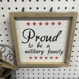 Wood Picture. Military Family