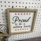 WOOD PICTURE. MILITARY FAMILY
