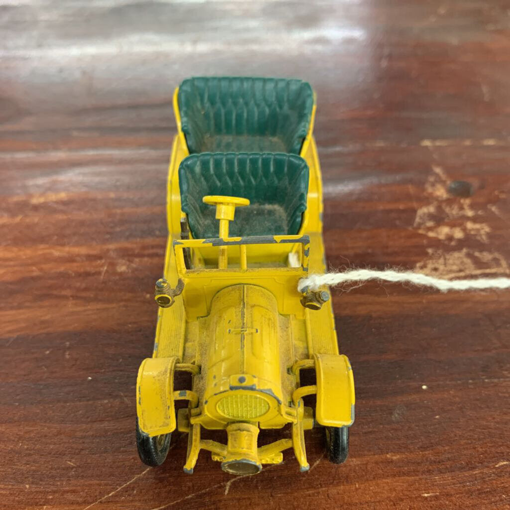 VTG YELLOW ENGLISH MODEL CAR-Thriftique Marketplace