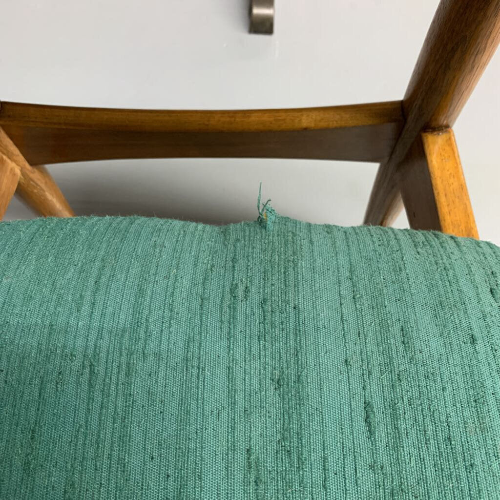 MID CENTURY MODERN PAIR FABRIC CUSHION CHAIRS