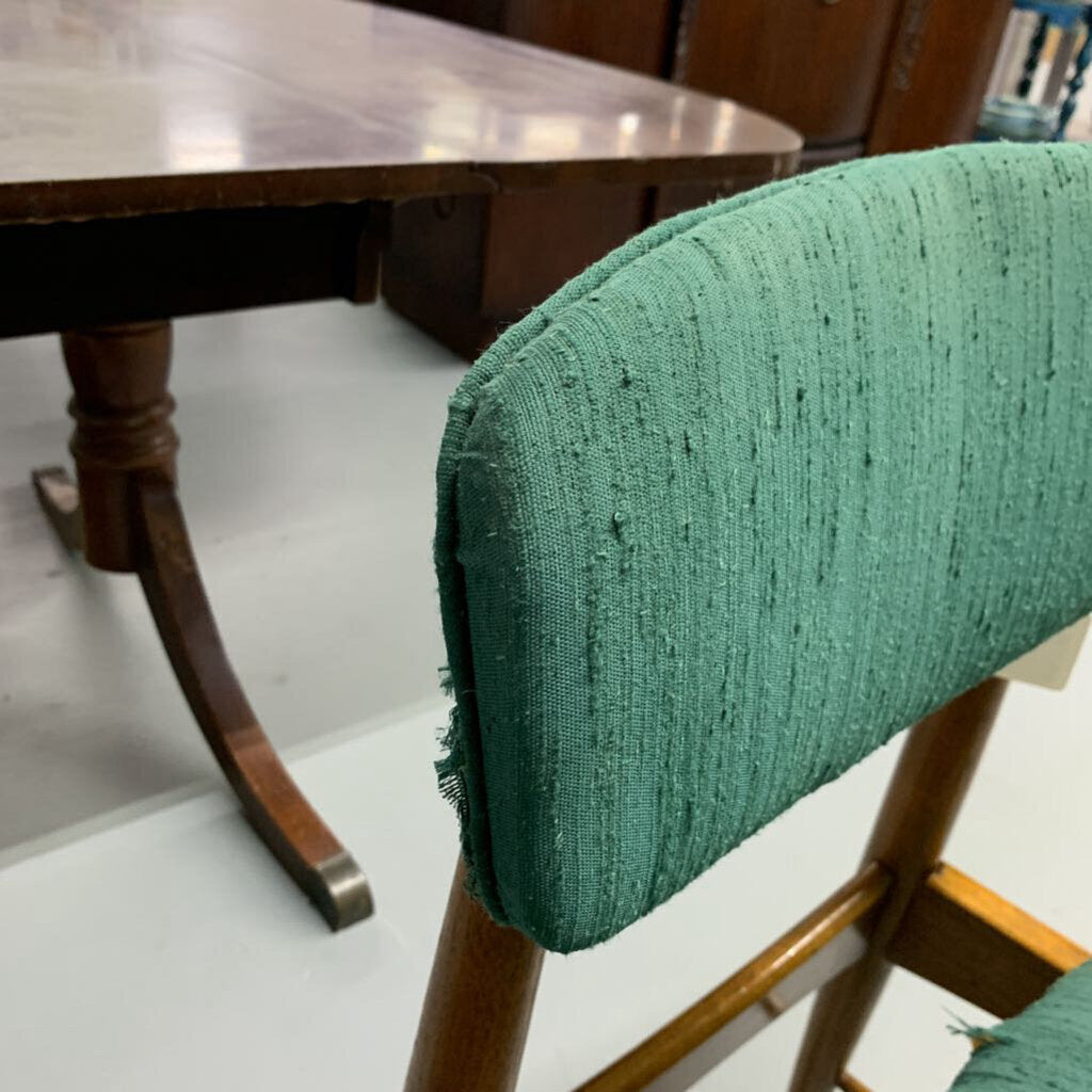 MID CENTURY MODERN PAIR FABRIC CUSHION CHAIRS