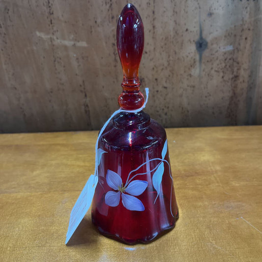 RETIRED FENTON RUBY RED LARGE DINNER BELL