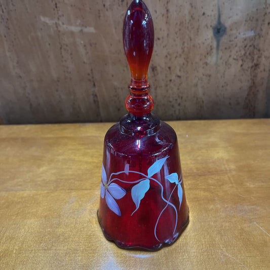 RETIRED FENTON RUBY RED LARGE DINNER BELL