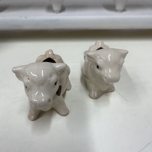 VINTAGE PAIR COW TOOTHPICK HOLDER-Thriftique Marketplace